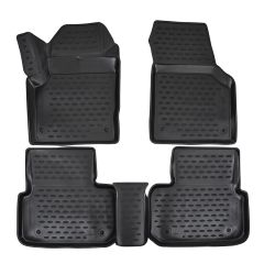 Tapis De Sol En Caoutchouc 3D Exclusive Compatible Avec Land Rover Discovery Sport depuis 2014, Système de Fixation, Bord Haut, Noir, Antidérapant, Toutes Saisons