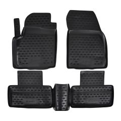 Tapis De Sol En Caoutchouc 3D Exclusive Compatible Avec Land Rover Range Rover Evoque 2011-2018, Système de Fixation, Bord Haut, Noir, Antidérapant, Toutes Saisons