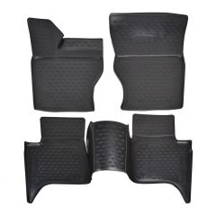 Tapis De Sol En Caoutchouc 3D Exclusive Compatible Avec Land Rover Range Rover L405 depuis 2013, Système de Fixation, Bord Haut, Noir, Antidérapant, Toutes Saisons