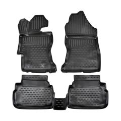 Tapis De Sol En Caoutchouc 3D Exclusive Compatible Avec Subaru XV depuis 2017, Système de Fixation, Bord Haut, Noir, Antidérapant, Toutes Saisons