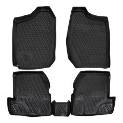Tapis De Sol En Caoutchouc 3D Exclusive Compatible Avec Suzuki Jimny 1998-2018, Système de Fixation, Bord Haut, Noir, Antidérapant, Toutes Saisons