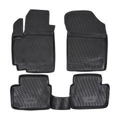 Tapis De Sol En Caoutchouc 3D Exclusive Compatible Avec Suzuki Swift 2010-2017, Système de Fixation, Bord Haut, Noir, Antidérapant, Toutes Saisons