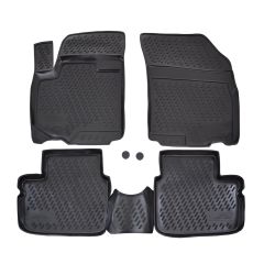 Tapis De Sol En Caoutchouc 3D Exclusive Compatible Avec Suzuki SX4 2006-2013, Système de Fixation, Bord Haut, Noir, Antidérapant, Toutes Saisons