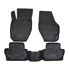 Tapis De Sol En Caoutchouc 3D Exclusive Compatible Avec Volvo XC60 2007-2016, Système de Fixation, Bord Haut, Noir, Antidérapant, Toutes Saisons