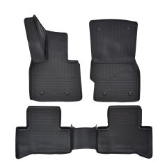 Tapis De Sol En Caoutchouc TPE Toutes Saisones Pour Alfa Romeo Stelvio depuis 2017, Système de Fixation, Bord Haut, Noir, Antidérapant, Toutes Saisons