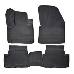 Tapis De Sol En Caoutchouc TPE Toutes Saisones Pour Citroen C5 Aircross depuis 2017, Système de Fixation, Bord Haut, Noir, Antidérapant, Toutes Saisons