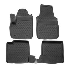 Tapis De Sol En Caoutchouc TPE Toutes Saisones Pour Fiat Panda 2003-2012, Système de Fixation, Bord Haut, Noir, Antidérapant, Toutes Saisons