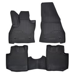 Tapis De Sol En Caoutchouc TPE Toutes Saisones Pour Fiat 500L depuis 2012, Système de Fixation, Bord Haut, Noir, Antidérapant, Toutes Saisons