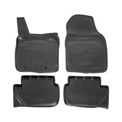 Tapis De Sol En Caoutchouc TPE Toutes Saisones Pour Ford Ecosport depuis 2014, Système de Fixation, Bord Haut, Noir, Antidérapant, Toutes Saisons