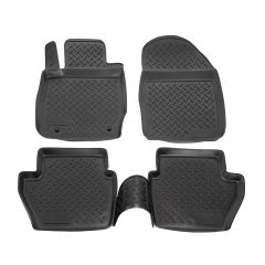 Tapis De Sol En Caoutchouc TPE Toutes Saisones Pour Ford Fiesta 7 2008-2017, Système de Fixation, Bord Haut, Noir, Antidérapant, Toutes Saisons