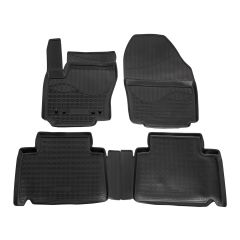 Tapis De Sol En Caoutchouc TPE Toutes Saisones Pour Ford Galaxy 2006-2015, Système de Fixation, Bord Haut, Noir, Antidérapant, Toutes Saisons