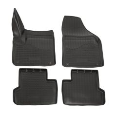 Tapis De Sol En Caoutchouc TPE Toutes Saisones Pour Jeep Cherokee depuis 2013, Système de Fixation, Bord Haut, Noir, Antidérapant, Toutes Saisons