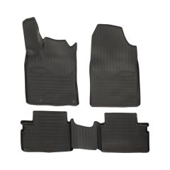 Tapis De Sol En Caoutchouc TPE Toutes Saisones Pour Kia Cee'D depuis 2018, Système de Fixation, Bord Haut, Noir, Antidérapant, Toutes Saisons