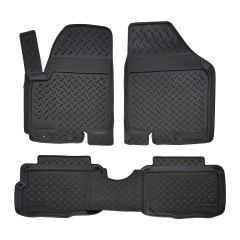 Tapis De Sol En Caoutchouc TPE Toutes Saisones Pour Kia Soul 2008-2014, Système de Fixation, Bord Haut, Noir, Antidérapant, Toutes Saisons