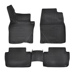 Tapis De Sol En Caoutchouc TPE Toutes Saisones Pour Mazda CX-30 depuis 2019, Système de Fixation, Bord Haut, Noir, Antidérapant, Toutes Saisons