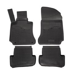 Tapis De Sol En Caoutchouc TPE Toutes Saisones Pour Mercedes C-Klasse W204 / S204 2007-2014, Système de Fixation, Bord Haut, Noir, Antidérapant, Toutes Saisons