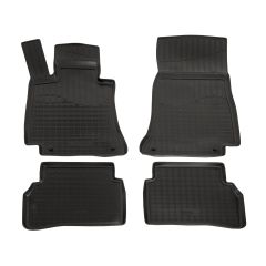 Tapis De Sol En Caoutchouc TPE Toutes Saisones Pour Mercedes C-Klasse W205 / S205 2015-2021, Système de Fixation, Bord Haut, Noir, Antidérapant, Toutes Saisons