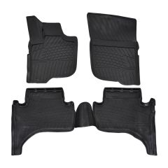 Tapis De Sol En Caoutchouc TPE Toutes Saisones Pour Mitsubishi L-200 depuis 2015, Système de Fixation, Bord Haut, Noir, Antidérapant, Toutes Saisons