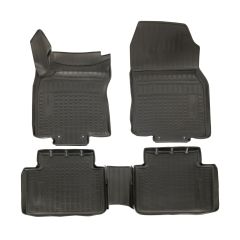 Tapis De Sol En Caoutchouc TPE Toutes Saisones Pour Nissan X-Trail T32 depuis 2014, Système de Fixation, Bord Haut, Noir, Antidérapant, Toutes Saisons