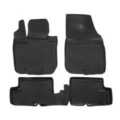 Tapis De Sol En Caoutchouc TPE Toutes Saisones Pour Nissan Terrano 4WD 2011-2017, Système de Fixation, Bord Haut, Noir, Antidérapant, Toutes Saisons