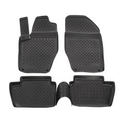 Tapis De Sol En Caoutchouc TPE Toutes Saisones Pour Peugeot 308 2007-2013, Système de Fixation, Bord Haut, Noir, Antidérapant, Toutes Saisons