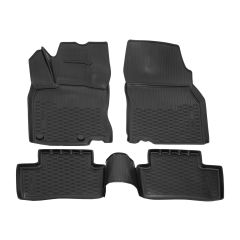 Tapis De Sol En Caoutchouc TPE Toutes Saisones Pour Renault Kadjar depuis 2015, Système de Fixation, Bord Haut, Noir, Antidérapant, Toutes Saisons