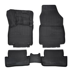 Tapis De Sol En Caoutchouc TPE Toutes Saisones Pour Renault Clio 4 2012-2019, Système de Fixation, Bord Haut, Noir, Antidérapant, Toutes Saisons