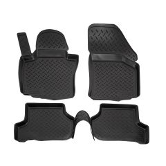 Tapis De Sol En Caoutchouc TPE Toutes Saisones Pour Seat Leon 2 2005-2012, Système de Fixation, Bord Haut, Noir, Antidérapant, Toutes Saisons