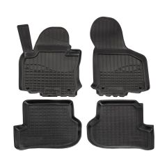 Tapis De Sol En Caoutchouc TPE Toutes Saisones Pour Skoda Octavia 2 2004-2013, Système de Fixation, Bord Haut, Noir, Antidérapant, Toutes Saisons