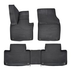 Tapis De Sol En Caoutchouc TPE Toutes Saisones Pour Volvo XC90 2 depuis 2014, Système de Fixation, Bord Haut, Noir, Antidérapant, Toutes Saisons