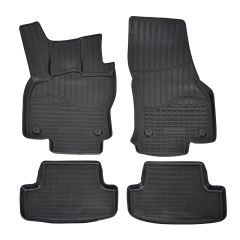 Tapis De Sol En Caoutchouc TPE Toutes Saisones Pour Volkswagen T-Roc depuis 2017, Système de Fixation, Bord Haut, Noir, Antidérapant, Toutes Saisons