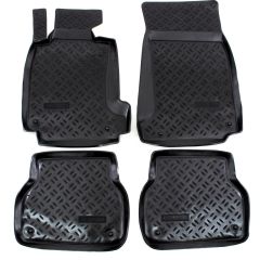 Tapis De Sol En Caoutchouc 3D Exclusive Compatible Avec Bmw 5 Serie E39 1996-2003, Système de Fixation, Bord Haut, Inodore, Noir, Antidérapant, Toutes Saisons