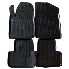 Tapis De Sol En Caoutchouc 3D Exclusive Compatible Avec Citroen C3 C 3 2002-2009, Système de Fixation, Bord Haut, Inodore, Noir, Antidérapant, Toutes Saisons