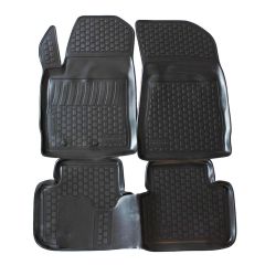 Tapis De Sol En Caoutchouc 3D Exclusive Compatible Avec Fiat Bravo 2 2007-2017, Système de Fixation, Bord Haut, Inodore, Noir, Antidérapant, Toutes Saisons