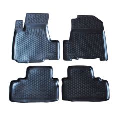 Tapis De Sol En Caoutchouc 3D Exclusive Compatible Avec Honda CR-V 2006-2012, Système de Fixation, Bord Haut, Inodore, Noir, Antidérapant, Toutes Saisons