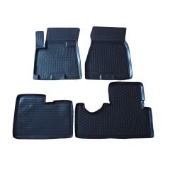 Tapis De Sol En Caoutchouc 3D Exclusive Compatible Avec Hyundai Tucson JM 2004-2010, Système de Fixation, Bord Haut, Inodore, Noir, Antidérapant, Toutes Saisons