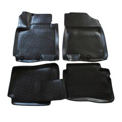 Tapis De Sol En Caoutchouc 3D Exclusive Compatible Avec Hyundai I20 2014-2016, Système de Fixation, Bord Haut, Inodore, Noir, Antidérapant, Toutes Saisons