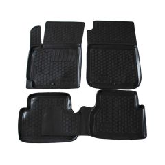 Tapis De Sol En Caoutchouc 3D Exclusive Compatible Avec Kia Picanto 2004-2010, Système de Fixation, Bord Haut, Inodore, Noir, Antidérapant, Toutes Saisons