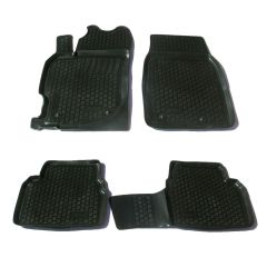 Tapis De Sol En Caoutchouc 3D Exclusive Compatible Avec Mazda 6 2007-2012, Système de Fixation, Bord Haut, Inodore, Noir, Antidérapant, Toutes Saisons