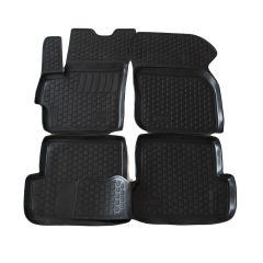 Tapis De Sol En Caoutchouc 3D Exclusive Compatible Avec Mazda TPE MAZDA 3 2003-2009, Système de Fixation, Bord Haut, Inodore, Noir, Antidérapant, Toutes Saisons