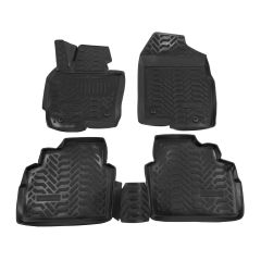 Tapis De Sol En Caoutchouc 3D Exclusive Compatible Avec Mazda TPE MAZDA CX-5 2012-2016, Système de Fixation, Bord Haut, Inodore, Noir, Antidérapant, Toutes Saisons