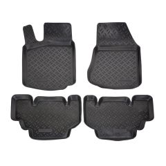 Tapis De Sol En Caoutchouc 3D Exclusive Compatible Avec Mercedes A-Klasse W168 1997-2004, Système de Fixation, Bord Haut, Inodore, Noir, Antidérapant, Toutes Saisons