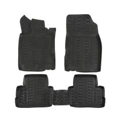 Tapis De Sol En Caoutchouc 3D Exclusive Compatible Avec Nissan Qashqai 2 2014-2021, Système de Fixation, Bord Haut, Inodore, Noir, Antidérapant, Toutes Saisons