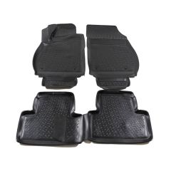 Tapis De Sol En Caoutchouc 3D Exclusive Compatible Avec Opel Zafira C 2012-2019, Système de Fixation, Bord Haut, Inodore, Noir, Antidérapant, Toutes Saisons