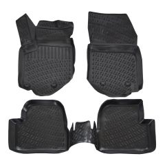 Tapis De Sol En Caoutchouc 3D Exclusive Compatible Avec Opel Mokka / Mokka X / Trax 2012-2020, Système de Fixation, Bord Haut, Inodore, Noir, Antidérapant, Toutes Saisons