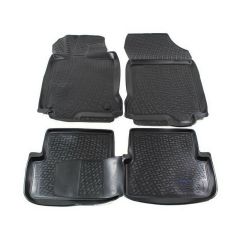 Tapis De Sol En Caoutchouc 3D Exclusive Compatible Avec Renault Laguna 3 2007-2014, Système de Fixation, Bord Haut, Inodore, Noir, Antidérapant, Toutes Saisons