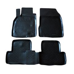 Tapis De Sol En Caoutchouc 3D Exclusive Compatible Avec Renault Fluence 2009-2017, Système de Fixation, Bord Haut, Inodore, Noir, Antidérapant, Toutes Saisons