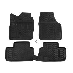 Tapis De Sol En Caoutchouc 3D Exclusive Compatible Avec Land Rover Freelander 2 2007-2016, Système de Fixation, Bord Haut, Inodore, Noir, Antidérapant, Toutes Saisons