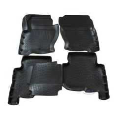 Tapis De Sol En Caoutchouc 3D Exclusive Compatible Avec Land Rover Discovery 4 2009-2013, Système de Fixation, Bord Haut, Inodore, Noir, Antidérapant, Toutes Saisons