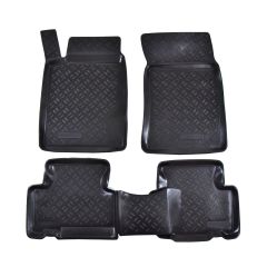 Tapis De Sol En Caoutchouc 3D Exclusive Compatible Avec Ssangyong Rexton I, Ii, 2002-2017, Système de Fixation, Bord Haut, Inodore, Noir, Antidérapant, Toutes Saisons